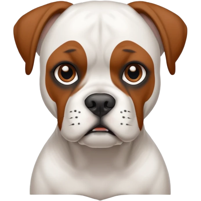 White boxer dog emoji