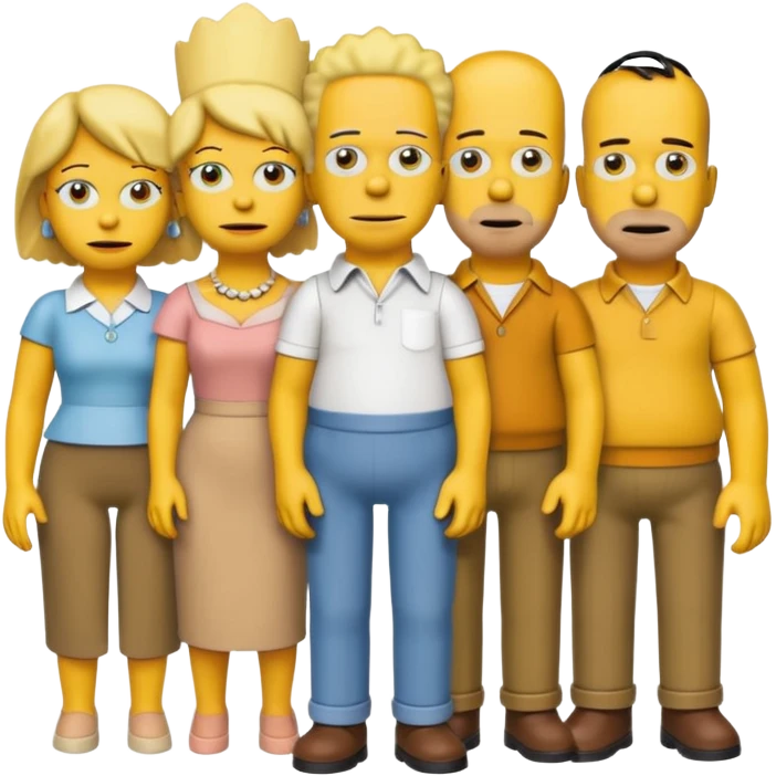 the simpsons, different characters. emoji