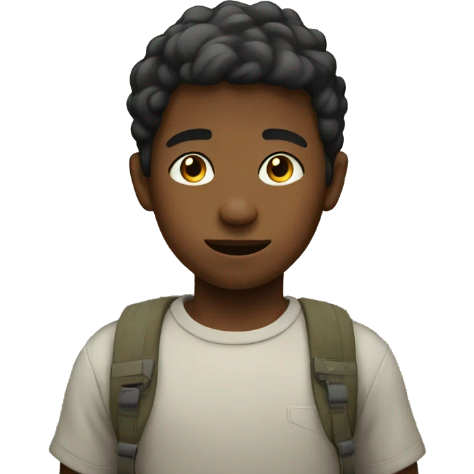 Boy in a remote village  emoji