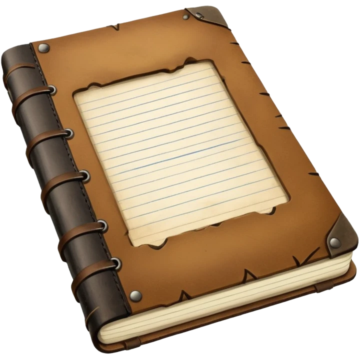 A heavily used field notebook emoji