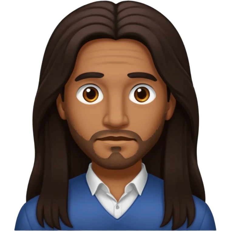 Antonio Te Maioha with dark brown long hair emoji