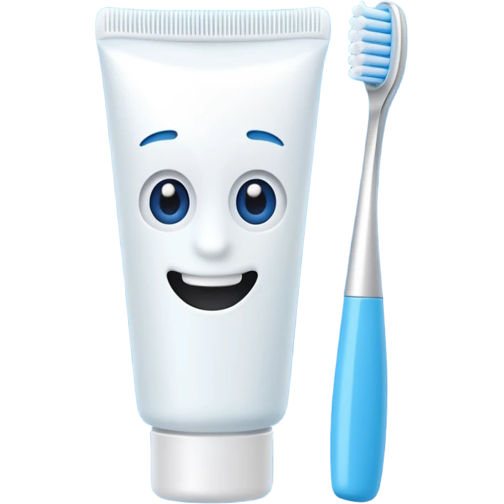 toothpaste and toothbrush emoji