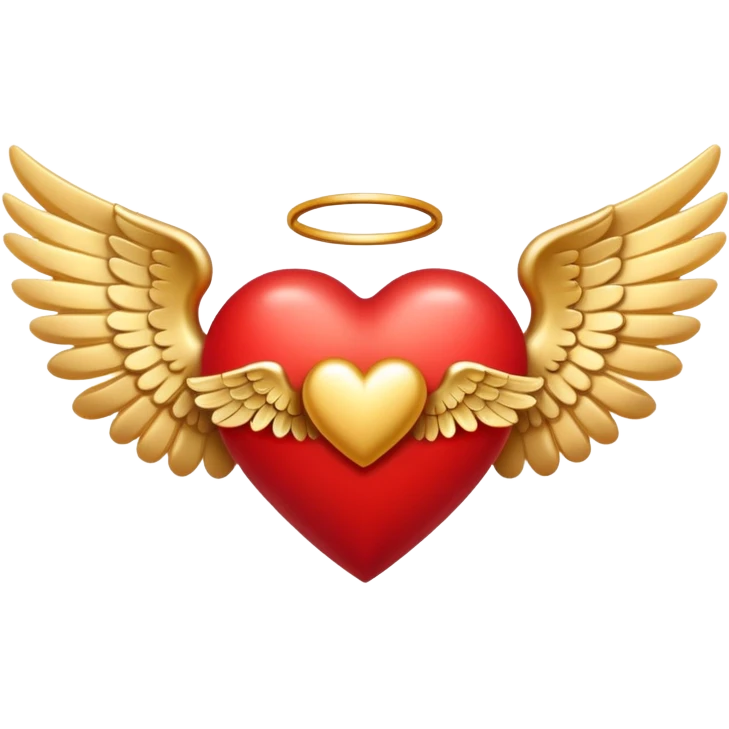 Heart with angel wings emoji