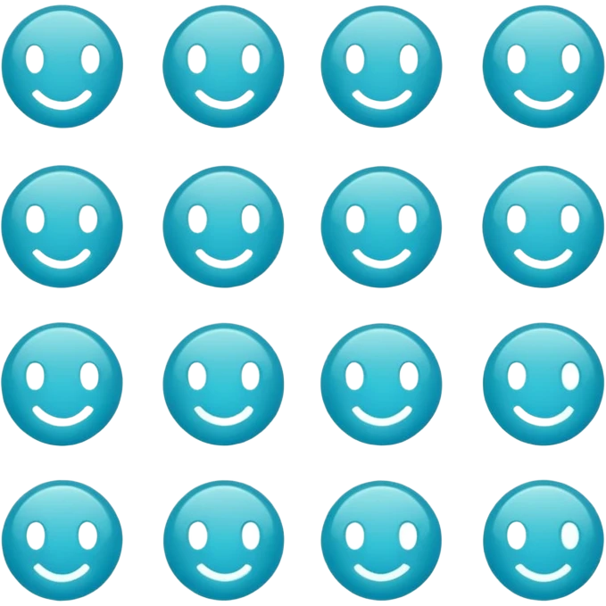 cyan circle plain emoji