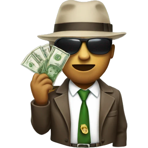 Gangster with a money bag emoji