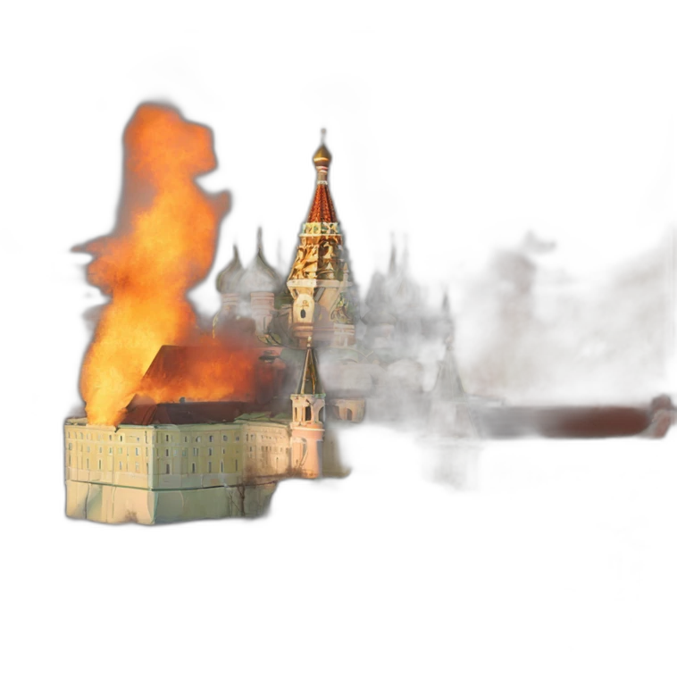 Fire around Kremlin emoji