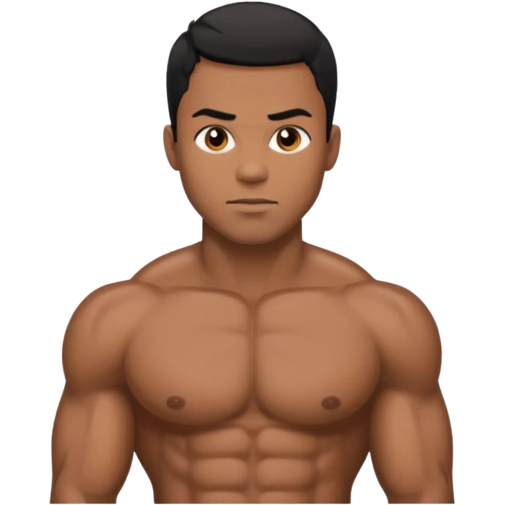 Black guy with muscles emoji