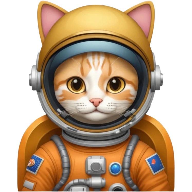 closed Astronaut rides cat emoji