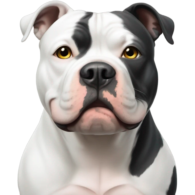 American Bully with small white spot on his chin emoji