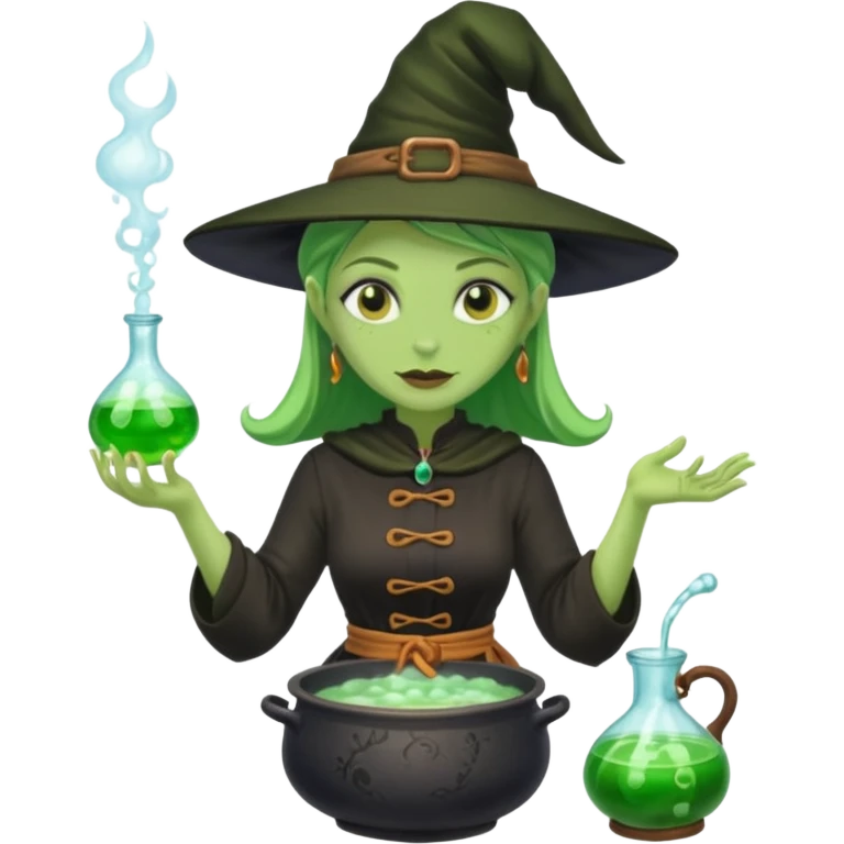 green witch cooking potion emoji