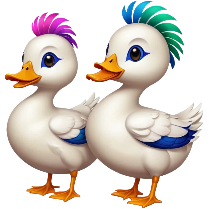 Ducks in spring emoji