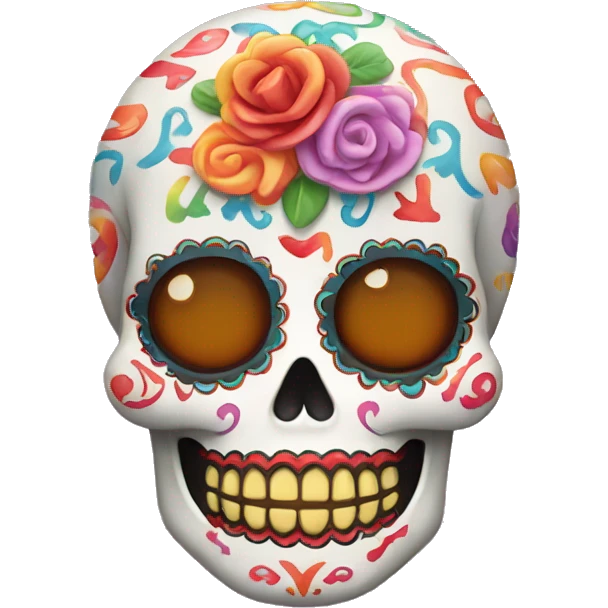 Candy skull based on the Mexican tradition  emoji