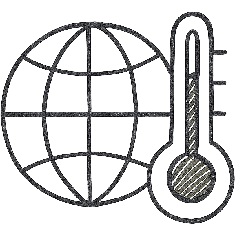globe with a thermometer emoji