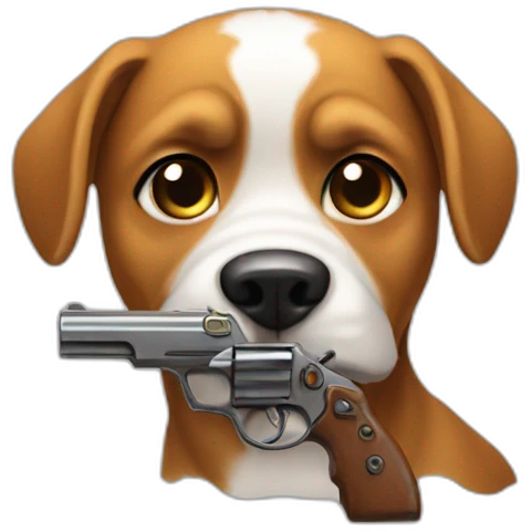 dog-with-pistol emoji