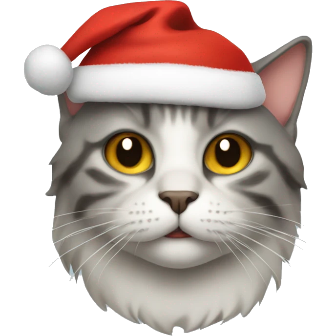 Cat in Christmas hat  emoji