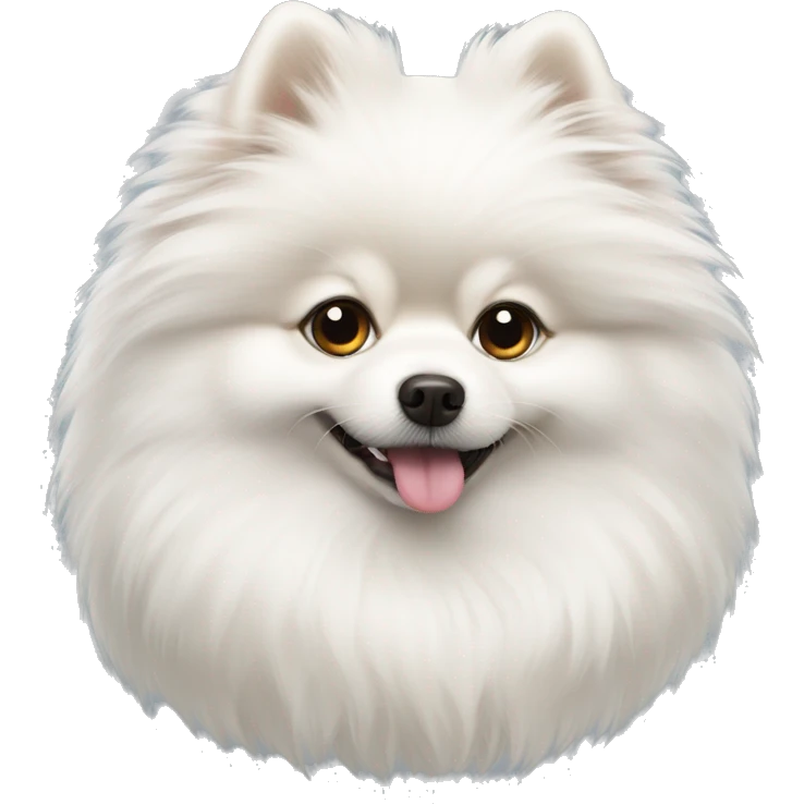 White pomeranian fluffy emoji
