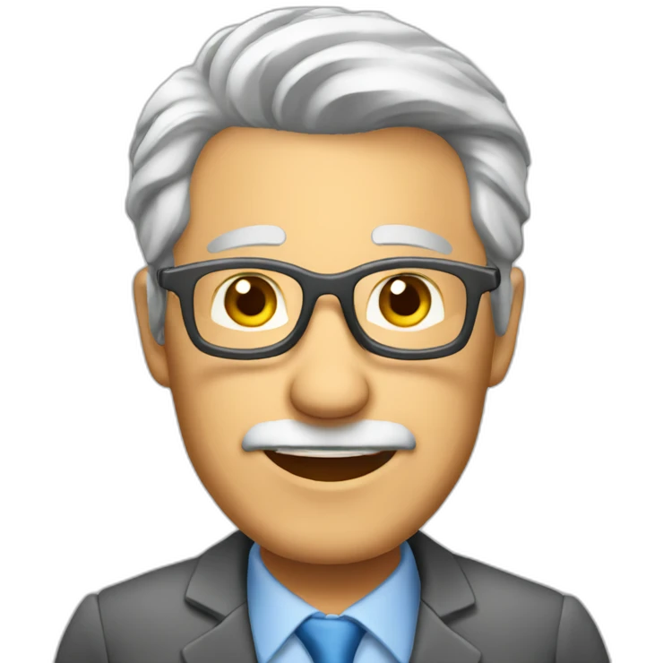 Grey haired alcoholic real estate agent emoji