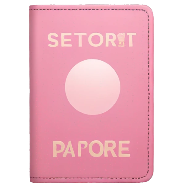 Light pink passport  emoji