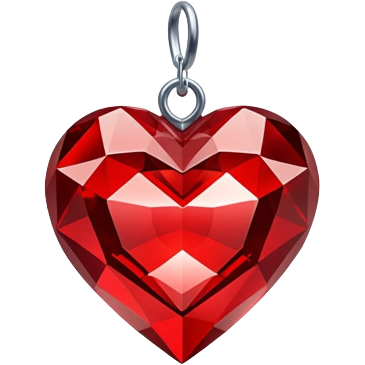 Hanging red crystal heart emoji