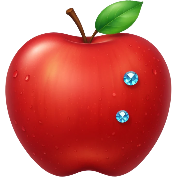 Apple with crystals emoji
