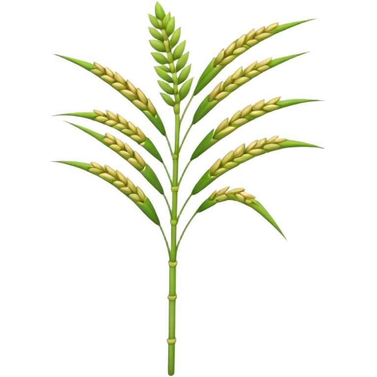 a single greenish rice stalk emoji