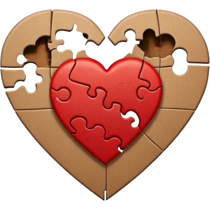 puzzle heart with a missing piece emoji