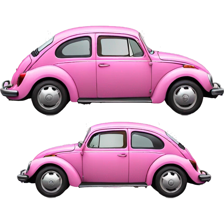 Pink Volkswagen Beetle  emoji
