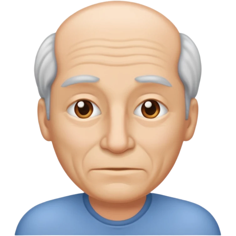 Un homme âgé qui dort paisiblement emoji