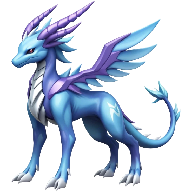 dialga-suicune-hybrid, full body emoji