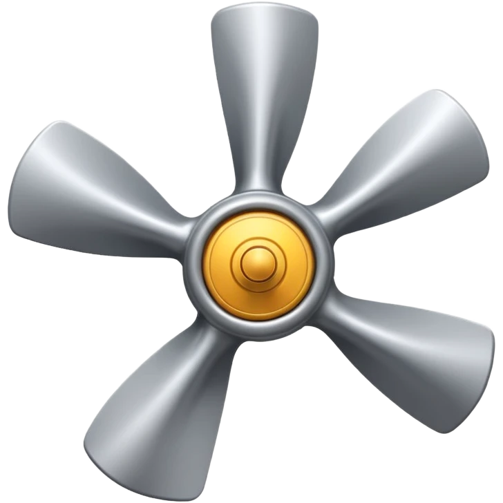 gray propeller, realism-style emoji