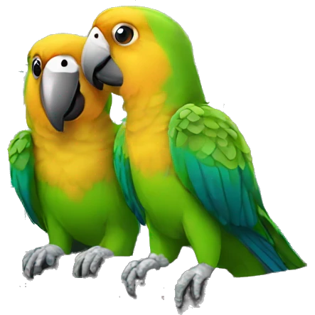 birdcage parrots emoji