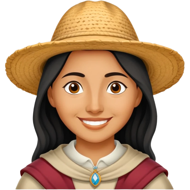 concha del Camino de Santiago con una peregrina emoji