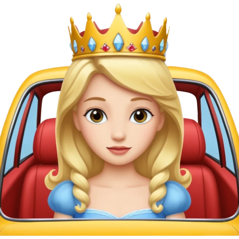 Princess in car  emoji
