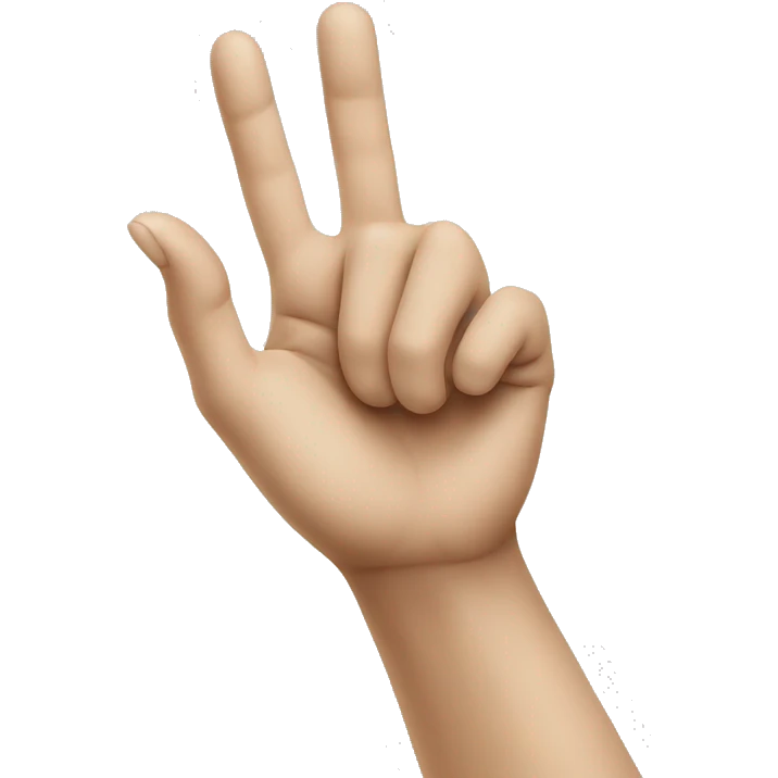 A hand shaped as an L emoji