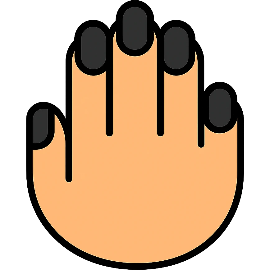 black painted nails emoji