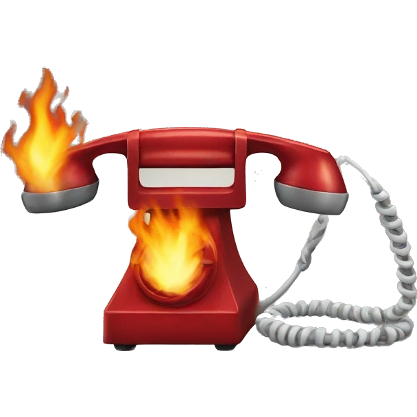 Telefono a fuoco emoji