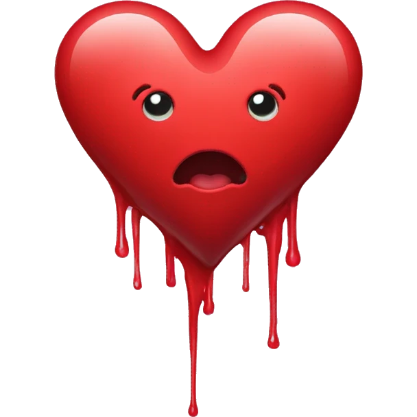 bleeding red heart emoji