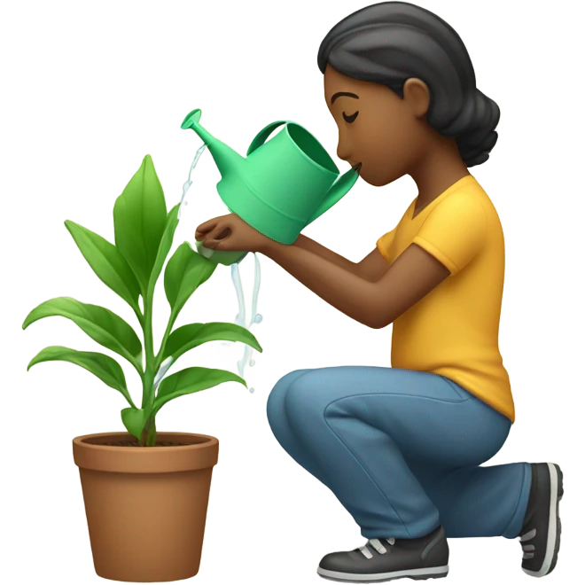 watering a plant  emoji