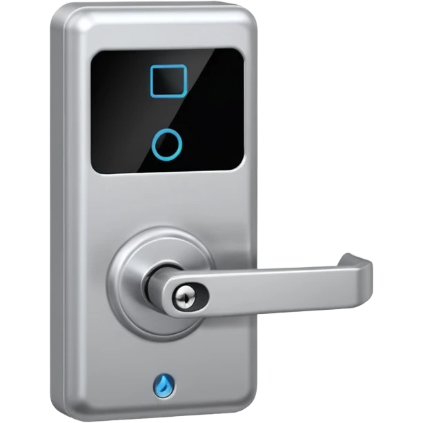 Electronic Door Lock System with card insert only screen no key hole emoji