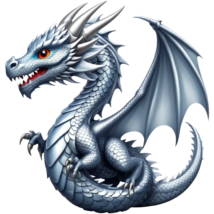 Silver dragon emoji