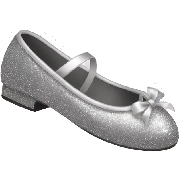 Silver glitter ballerina shoes emoji