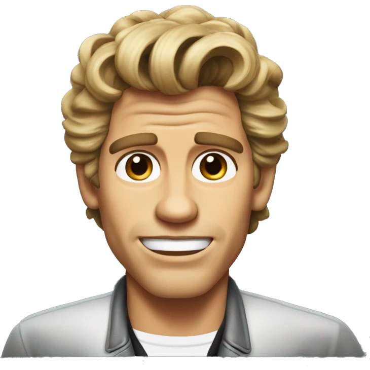Jeff conaway grease with hair curled on forehead  emoji
