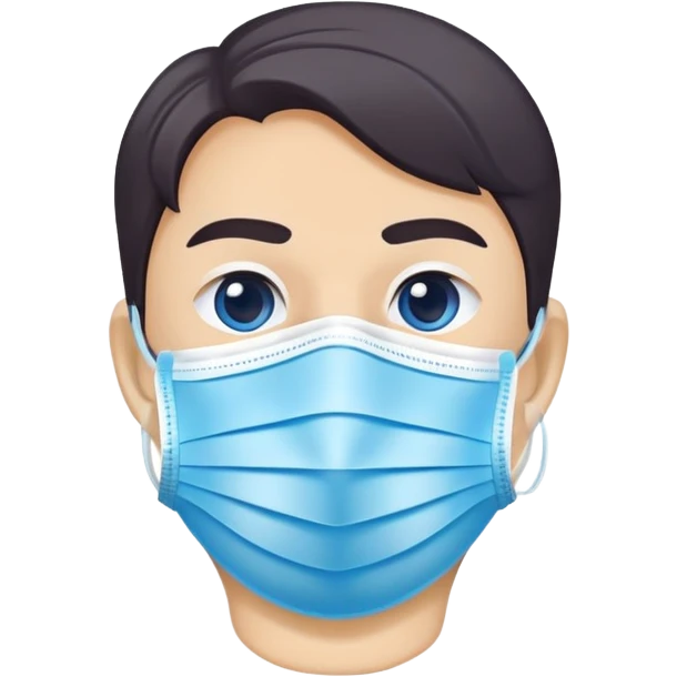 covid mask with ear loops emoji