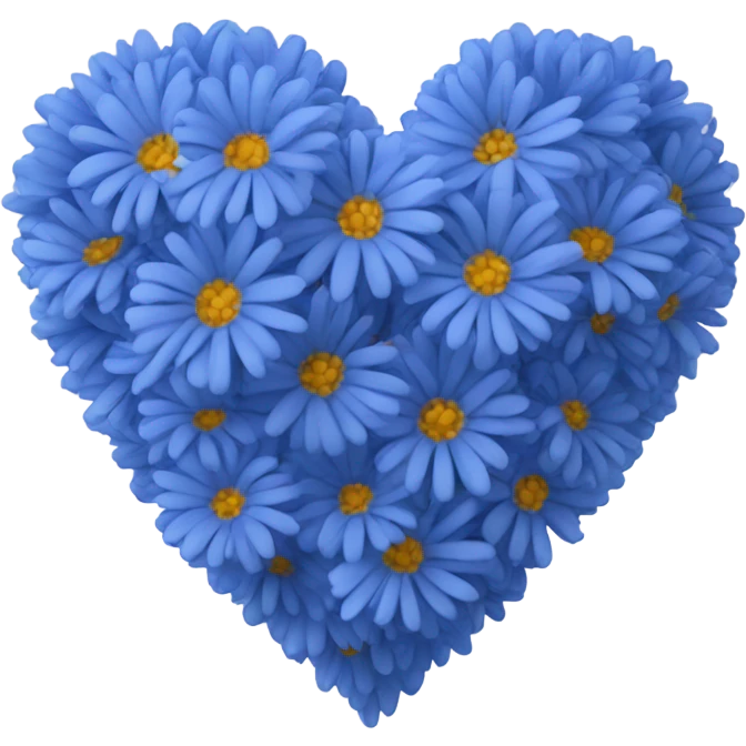 Cornflower Blue color heart emoji