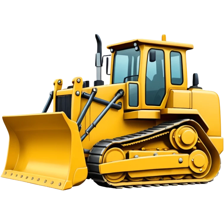 Design a bulldozer truck with a large front blade emoji