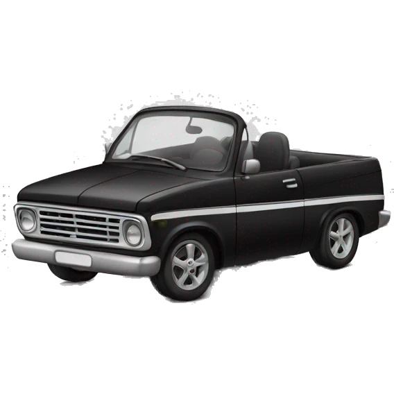 Black and white car asking what  emoji