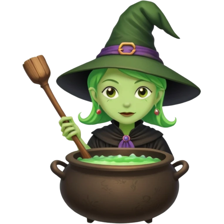 green witch cooking potion emoji