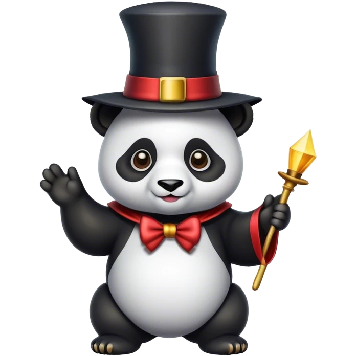 panda with magician hat emoji