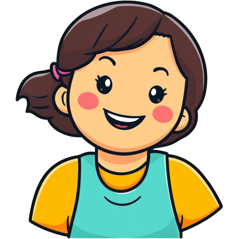 beautiful girl with bright smile laughing emoji