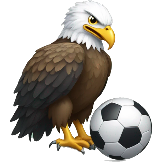 eagle with soccer ball emoji